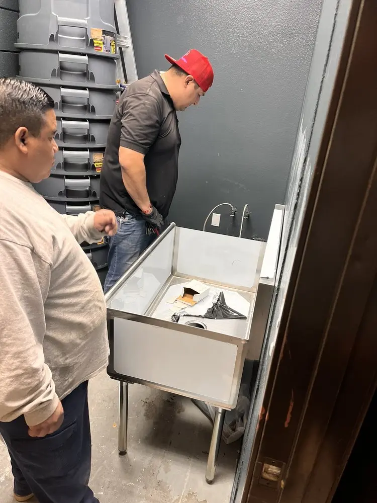 Commercial plumbing and sink installation in Talent
